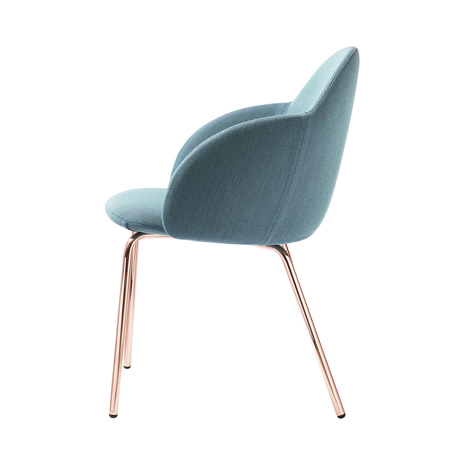 Iola Armchair: Metal Base + Copper