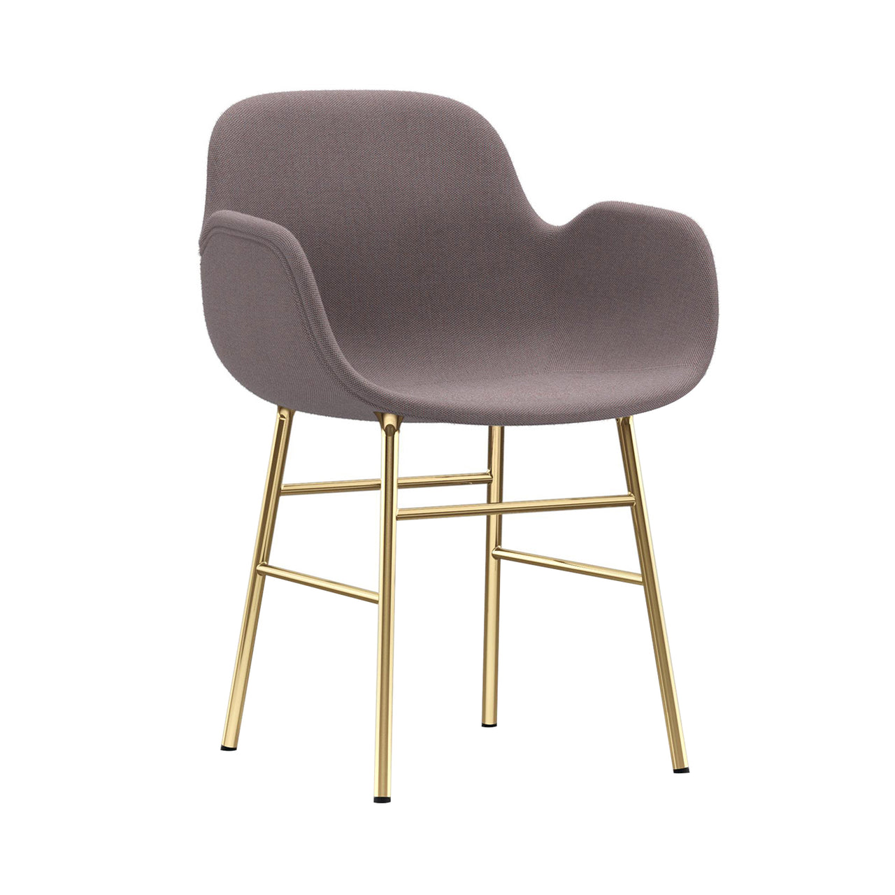 Form Armchair: Brass Base + Upholstered