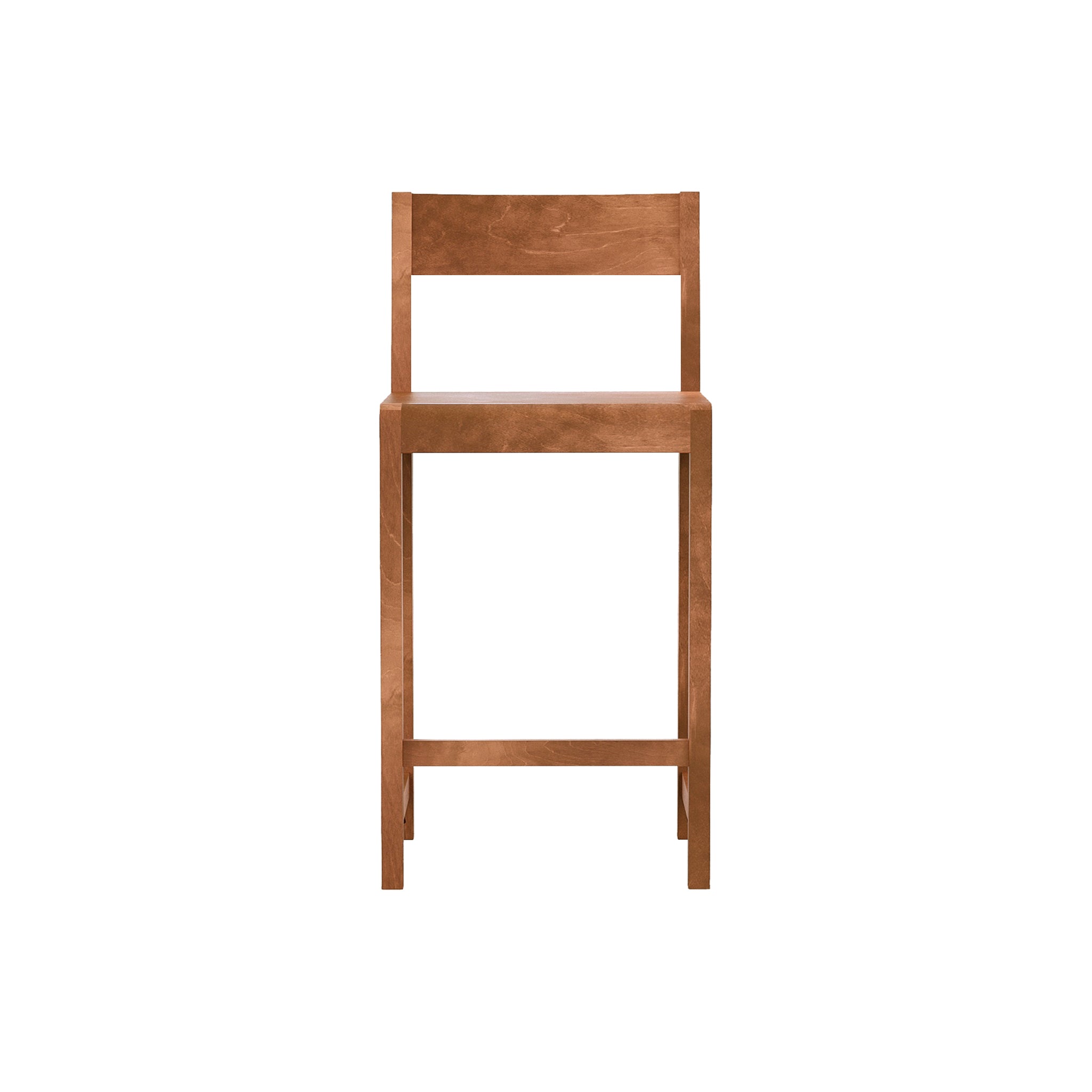 01 Bar + Counter Chair: Counter + Warm Brown Birch + Without Cushion