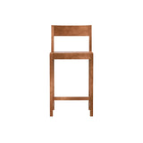01 Bar + Counter Chair: Counter + Warm Brown Birch + Without Cushion