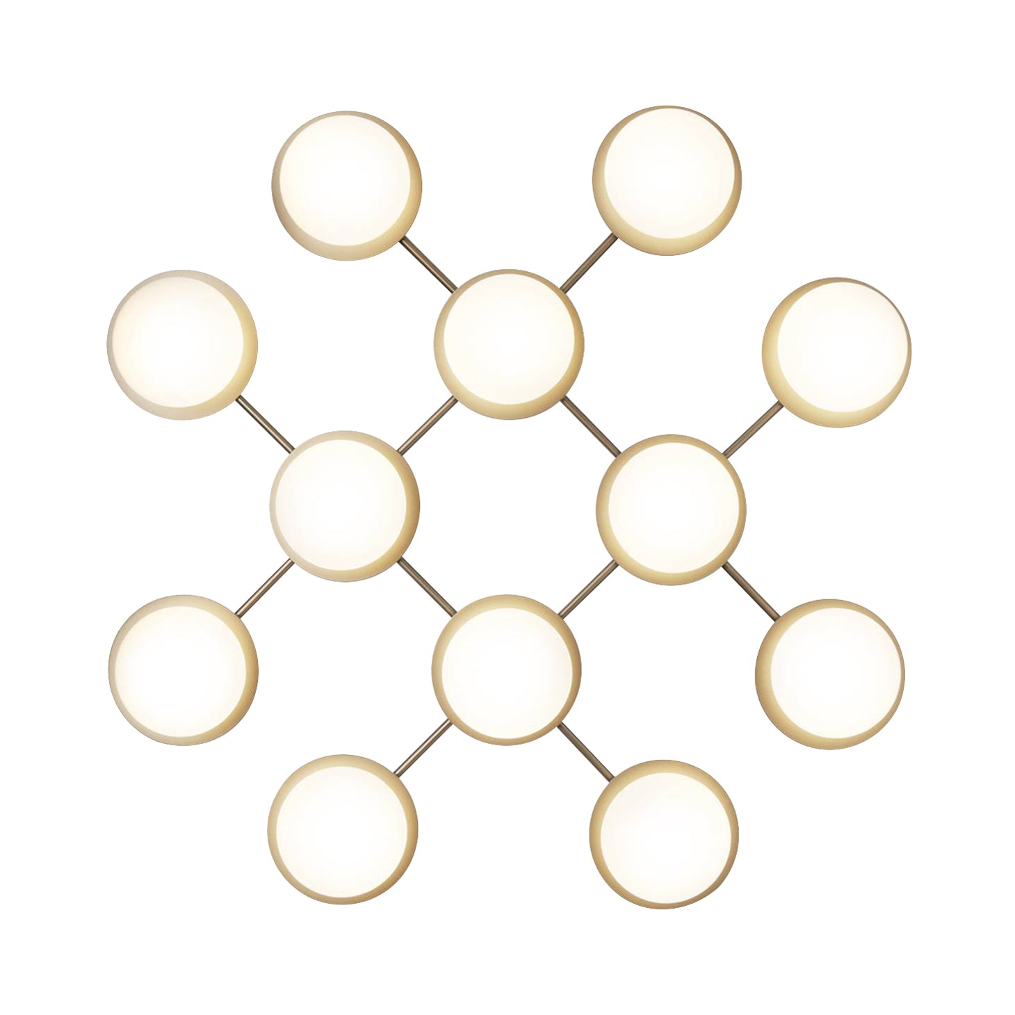 Liila 12 Wall + Ceiling Lamp: Opal White