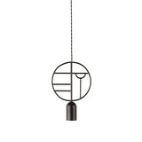 Wooden Dots Suspension Lamp: Circle + Graphite