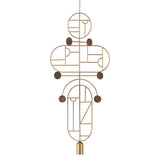 Wooden Dots Suspension Lamp: Oval + Circle with Stem + Circle + Horizontal + Vertical Oval + Gold + 2 Stem + 1 Curled Stem + Gold + Walnut