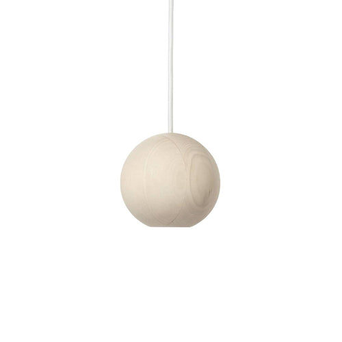 Liuku Base Pendant Light: Ball + Natural Matt Lacquered
