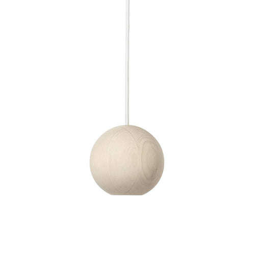 Liuku Base Pendant Light: Ball + Natural Matt Lacquered