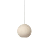 Liuku Base Pendant Light: Ball + Natural Matt Lacquered