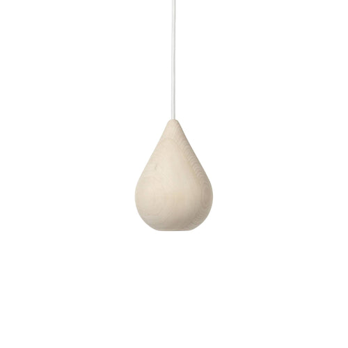 Liuku Base Pendant Light: Drop + Natural Matt Lacquered