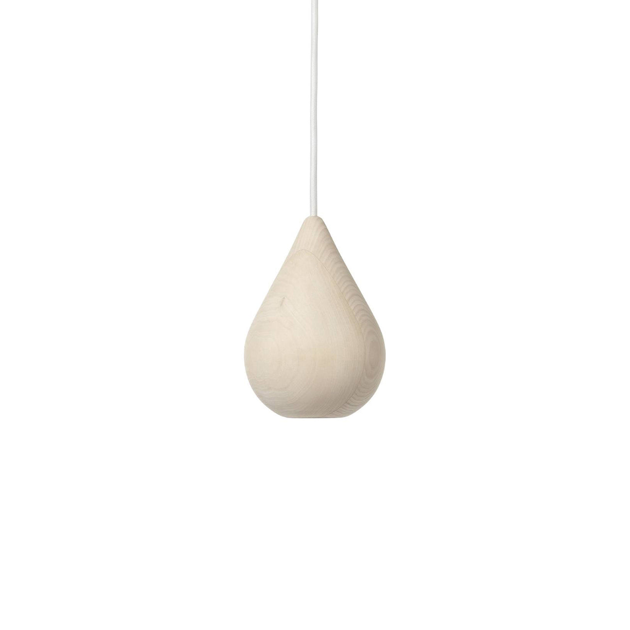 Liuku Base Pendant Light: Drop + Natural Matt Lacquered