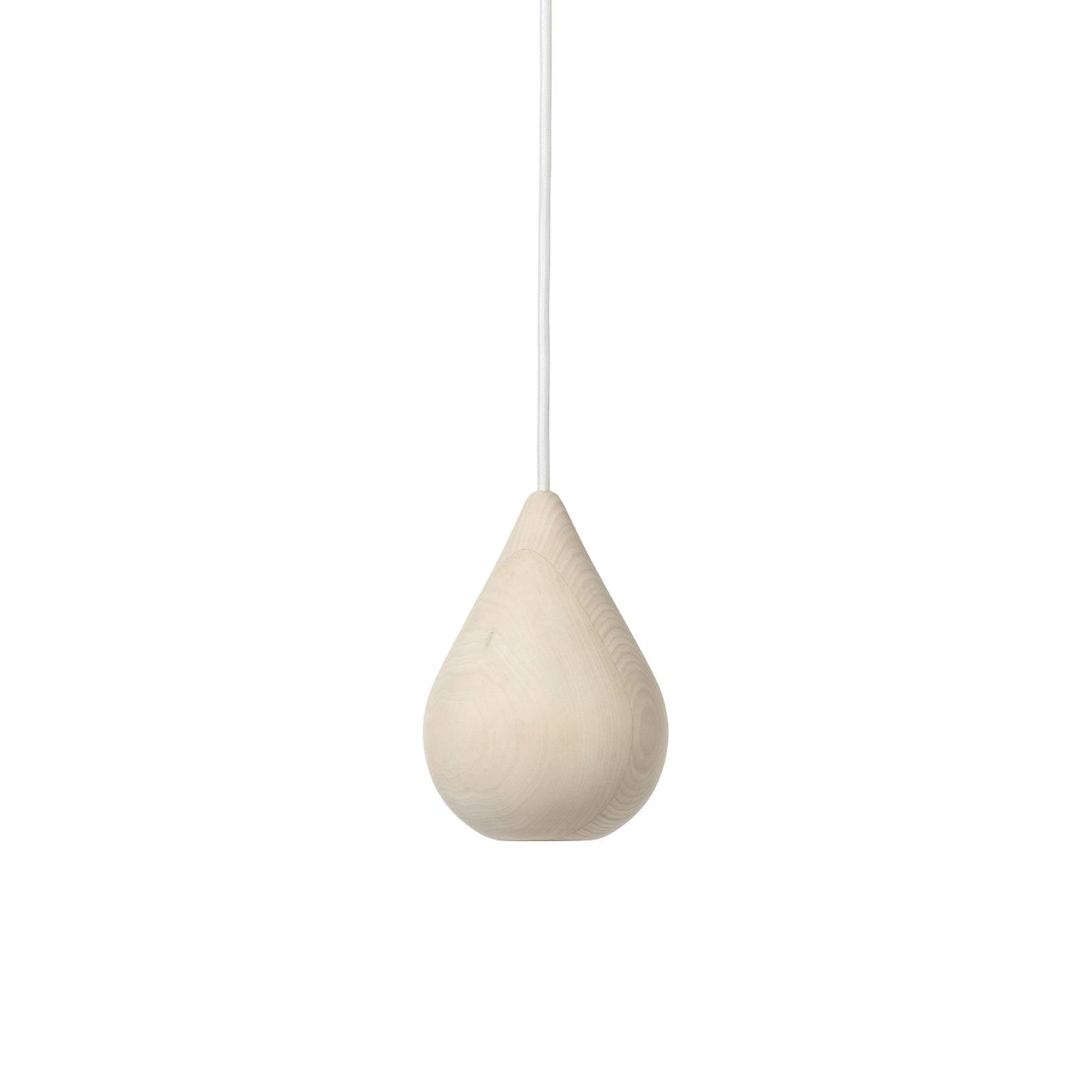 Liuku Base Pendant Light: Drop + Natural Matt Lacquered