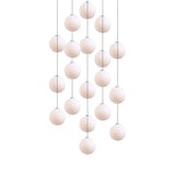 Glass 120. 19 Chandelier: Brushed Aluminum