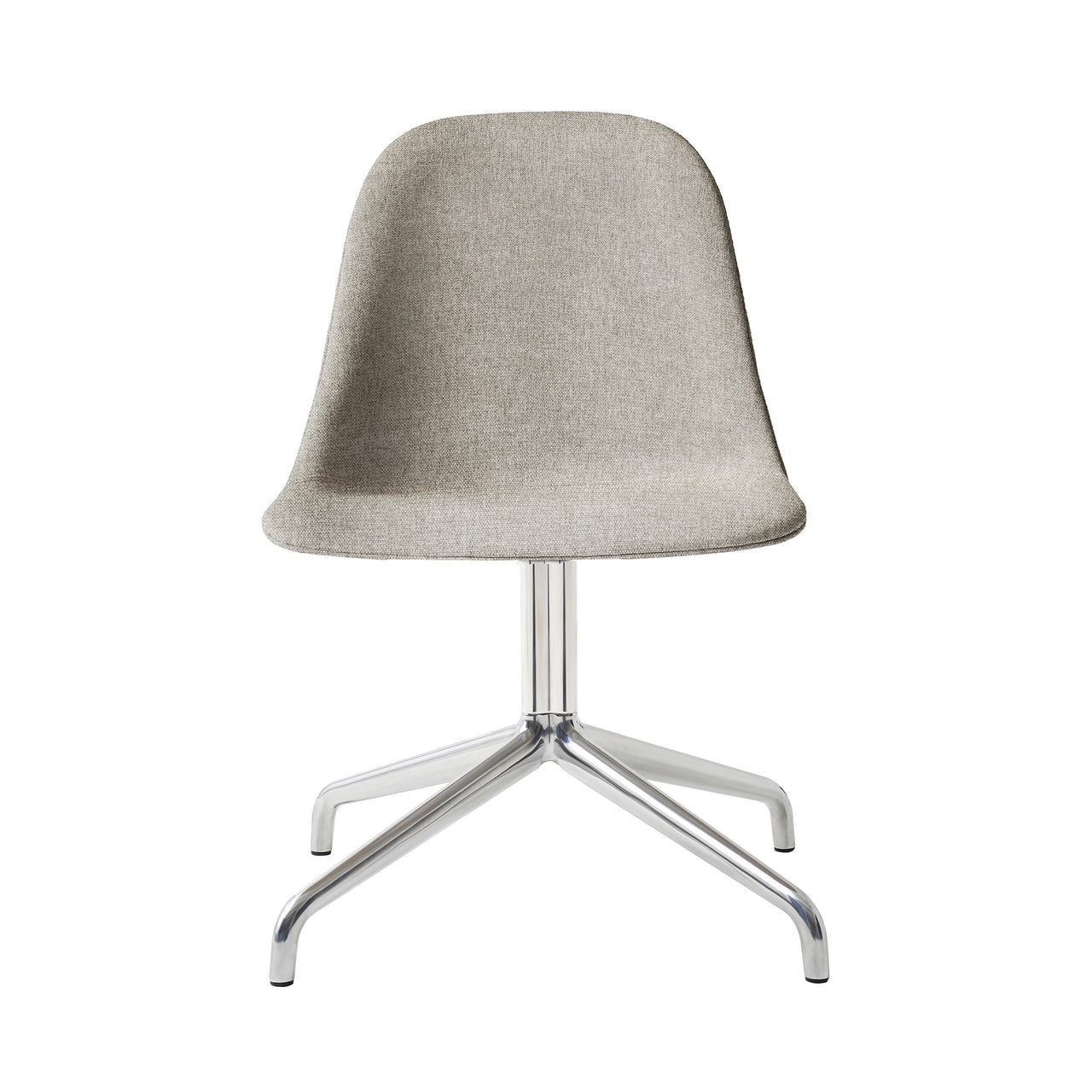 Harbour Side Dining Chair Star Base with Swivel: Upholstered + Polished Aluminum