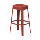 Ombra Bar + Counter Stool: Stacking + Bar + Red