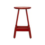 Albert Bar + Counter Stool: Counter + Red Lacquered Beech