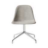 Harbour Swivel Side Chair: Upholstered + Polished Aluminum