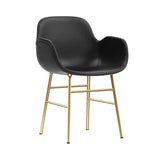 Form Armchair: Brass Base + Upholstered