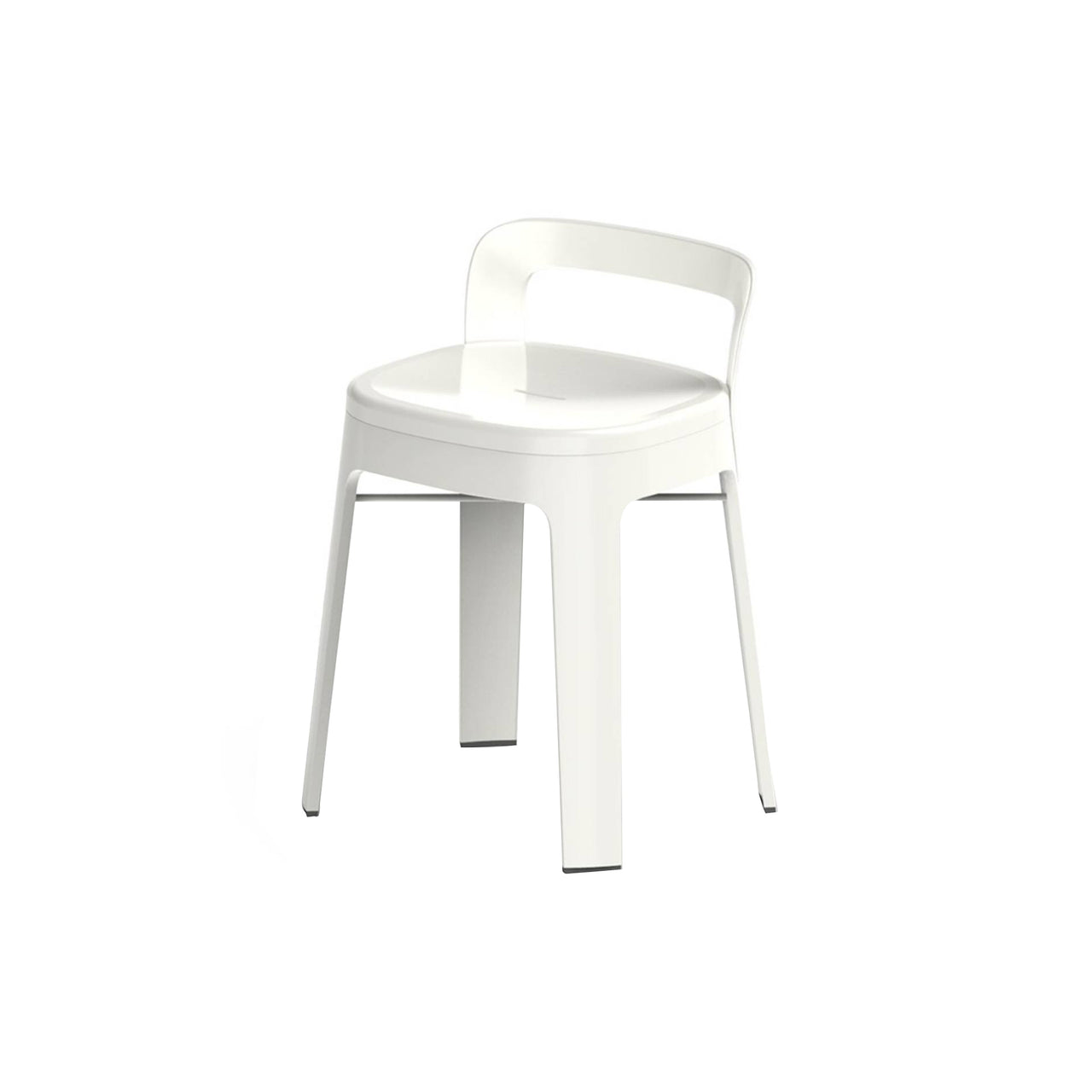 Ombra Stool with Backrest: White