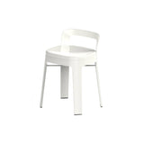 Ombra Stool with Backrest: White