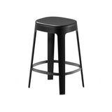 Ombra Bar + Counter Stool: Stacking + Counter + Black