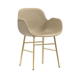 Form Armchair: Brass Base + Upholstered
