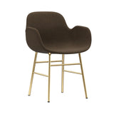 Form Armchair: Brass Base + Upholstered