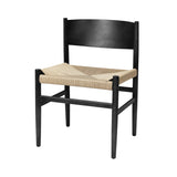 Nestor Chair: Black Stained Beech + Without Armrest