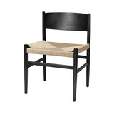 Nestor Chair: Black Stained Beech + Without Armrest