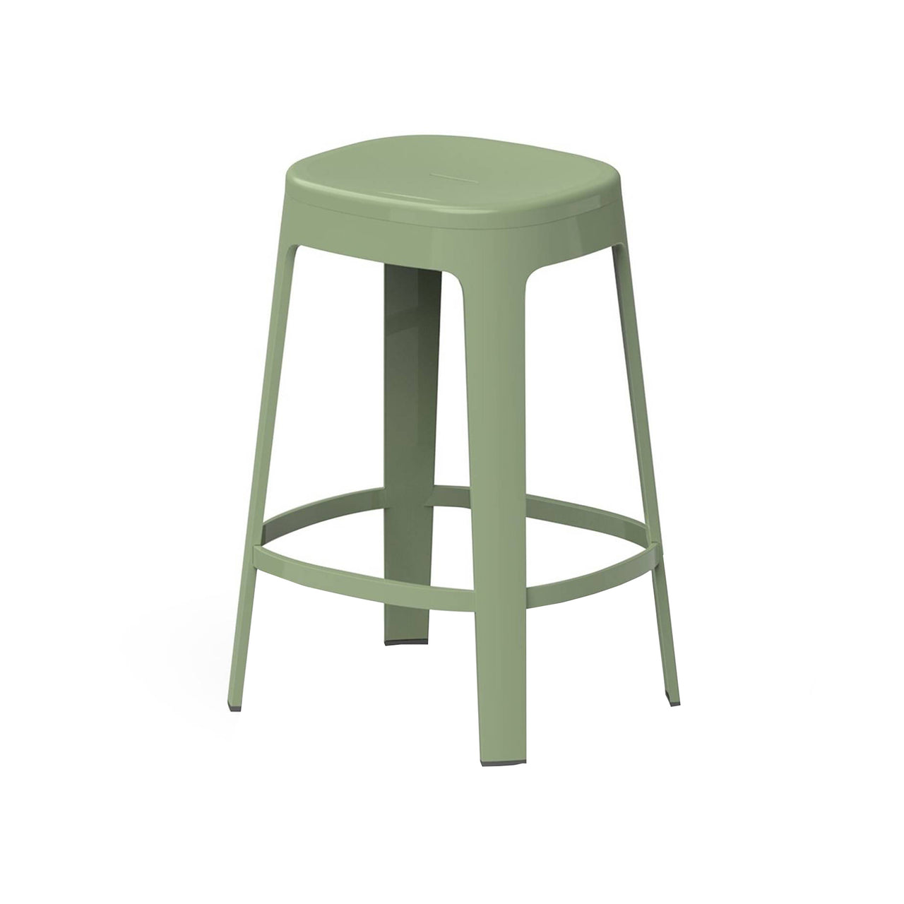 Ombra Bar + Counter Stool: Stacking + Counter + Green