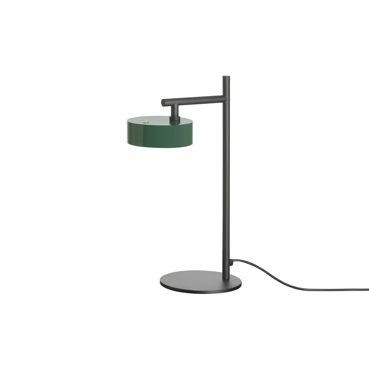 Berlin Table Lamp: Outdoor + Matt Black + Green