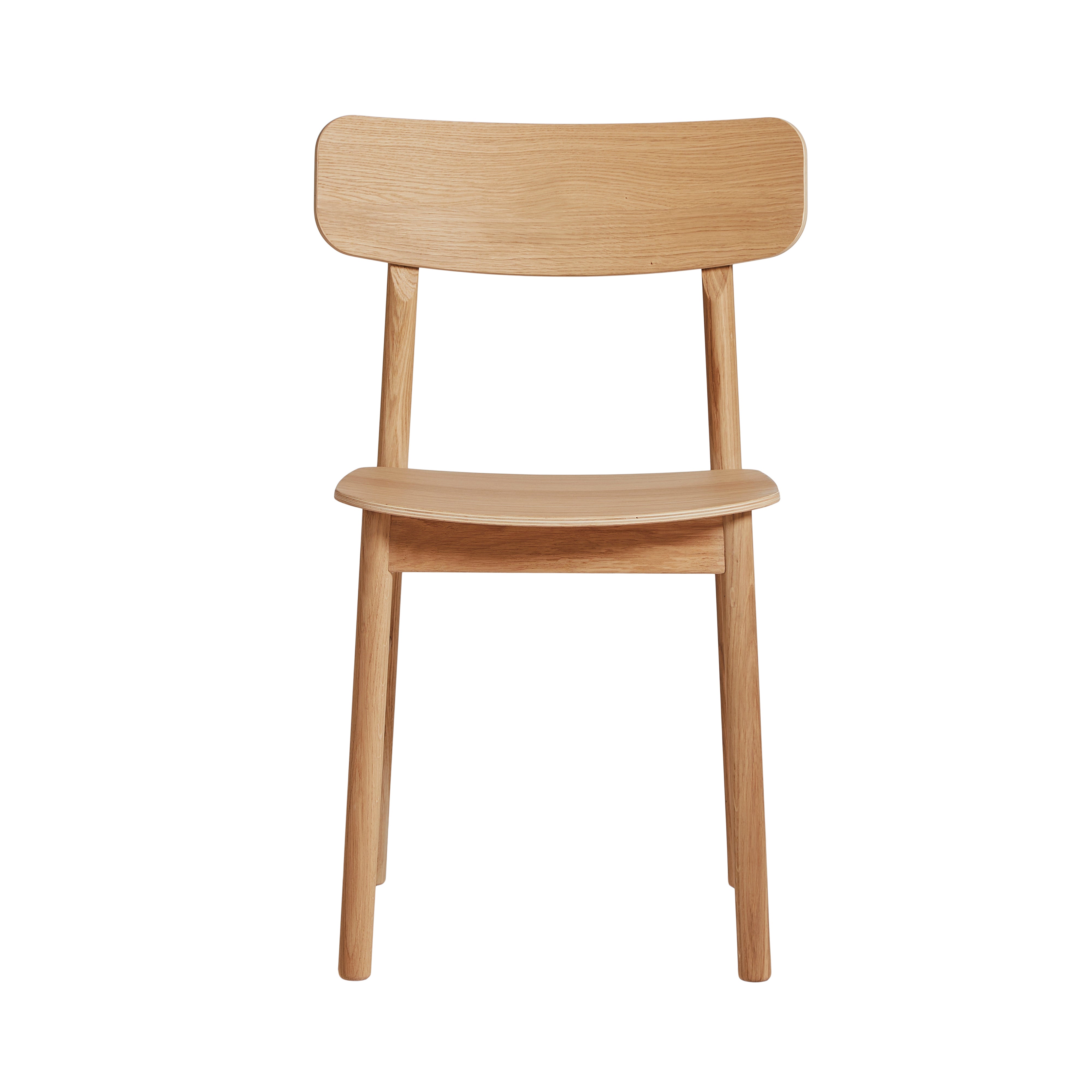 Soma Dining Chair: Set of 2 + Oiled Oak + Without Seatpad