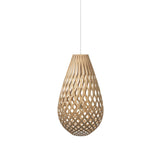 Kōura Pendant Light: Medium + Bamboo + White