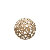 Coral Pendant Light: Large + Bamboo + White