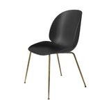 Beetle Dining Chair: Conic Base + Black + Antique Brass