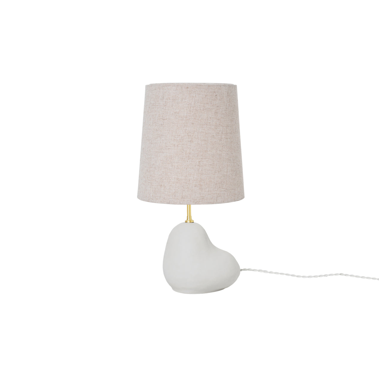 Hebe Lamp: Short + Natural + Off-White