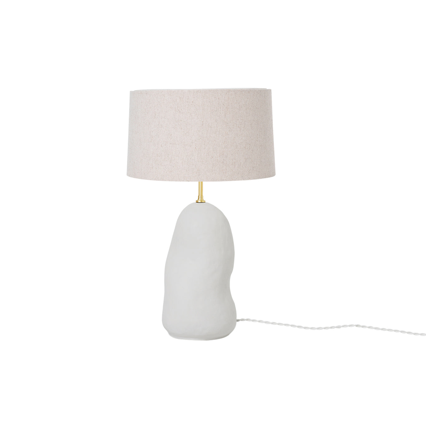 Hebe Lamp: Small + Natural + Off-White