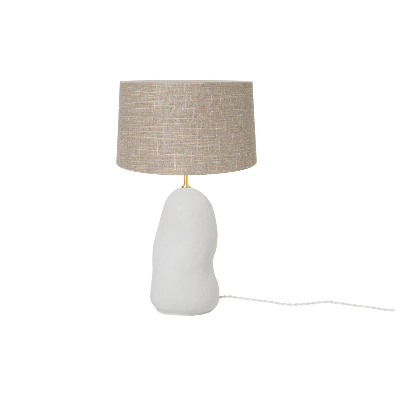 Hebe Lamp: Small + Sand + Off-White