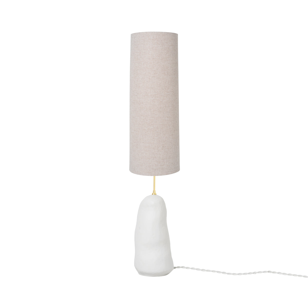 Hebe Lamp: Long + Natural + Off-White
