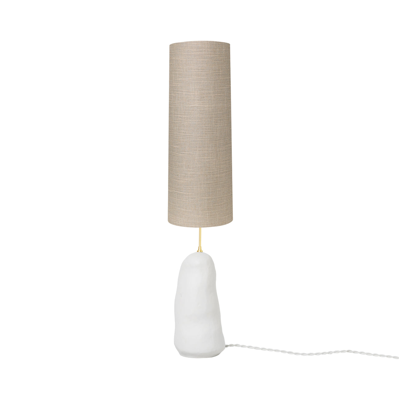 Hebe Lamp: Long + Sand + Off-White