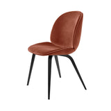 Beetle Dining Chair: Wood Base + Full Upholstery + Black Stained Beech Semi Matt