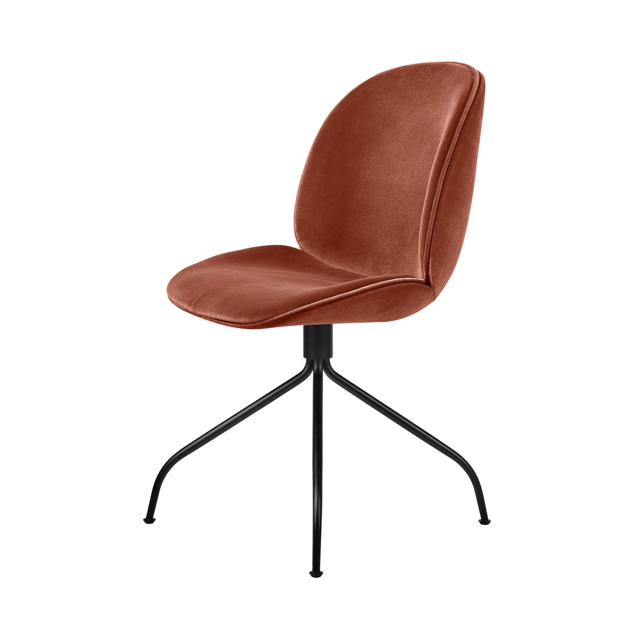 Beetle Meeting Chair: Swivel Base + Full Upholstery + Black Matt