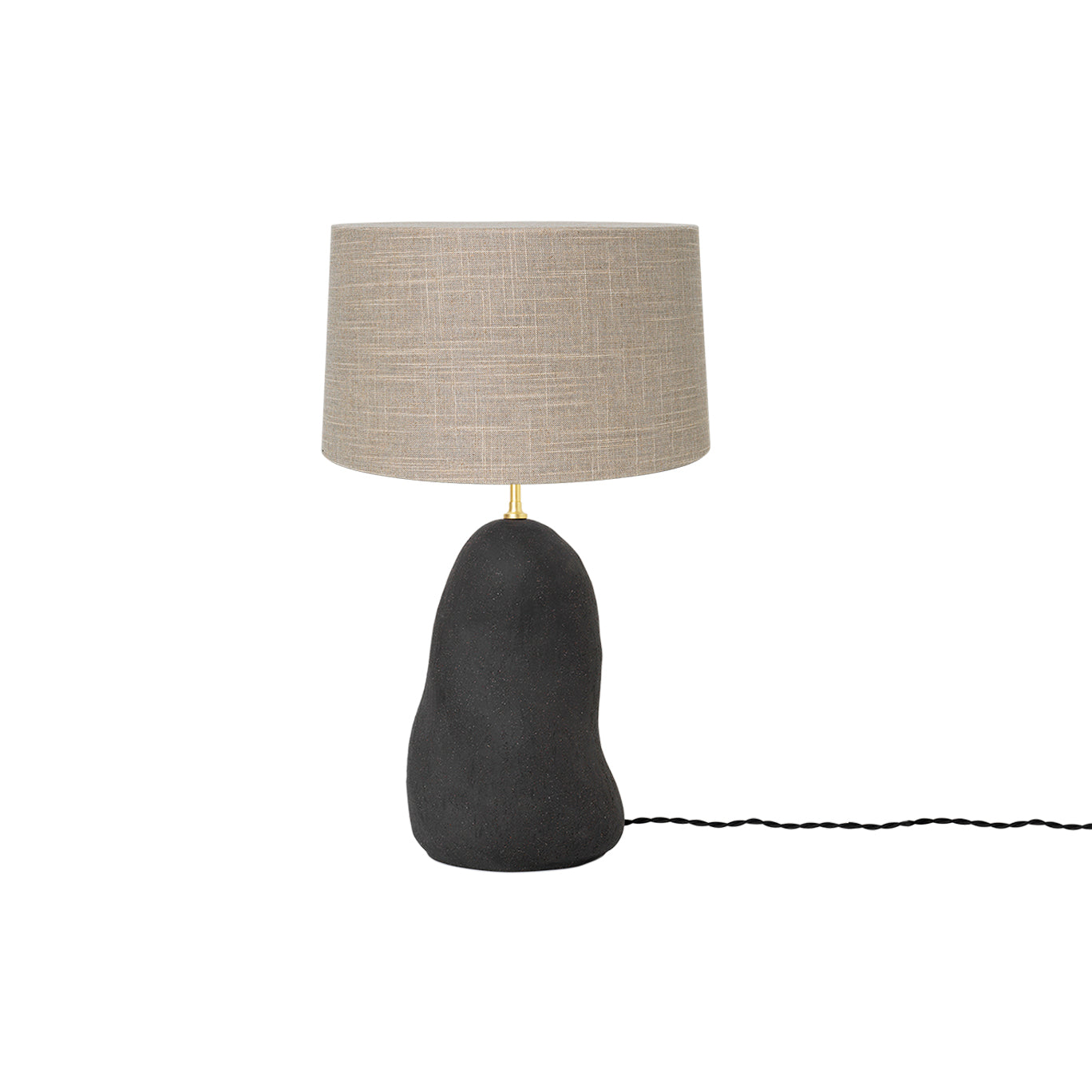Hebe Lamp: Small + Sand + Dark Grey