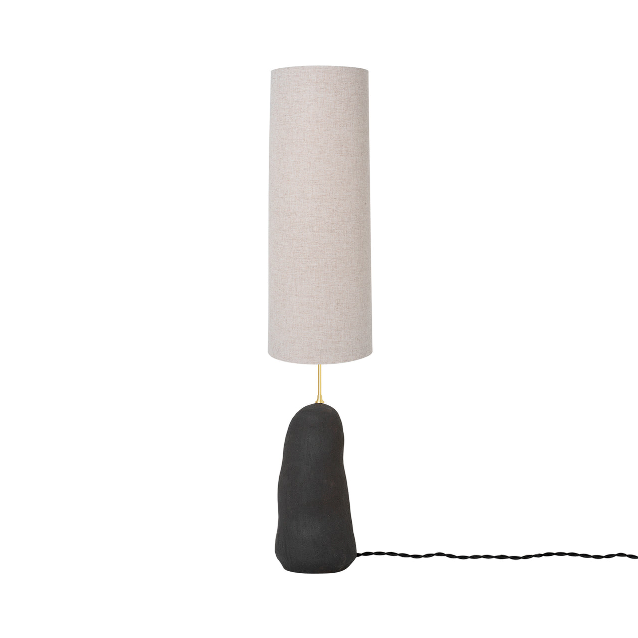 Hebe Lamp: Long + Natural + Black