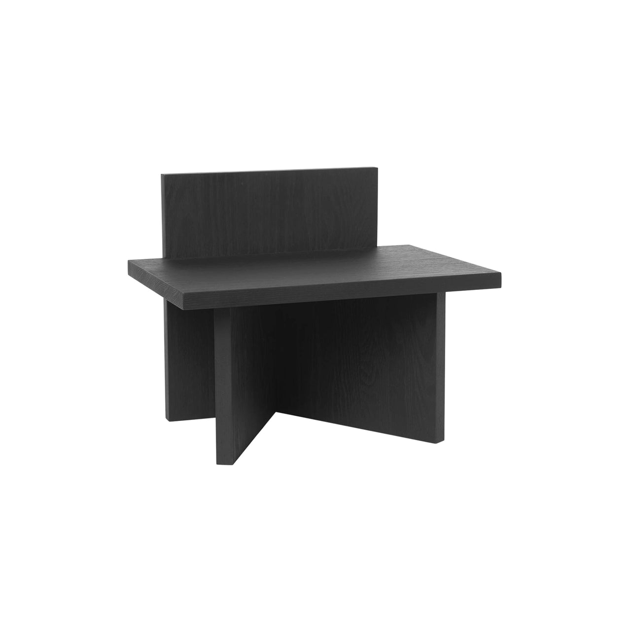 Oblique Stool: Black Stained Ash