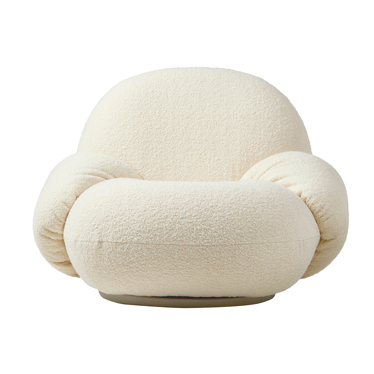 Pacha Lounge Chair with Armrest: Pearl Gold