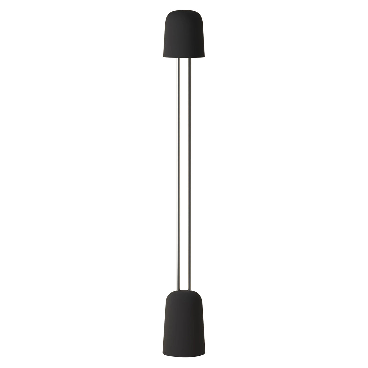 Gio Floor Light: Carbon + Chrome