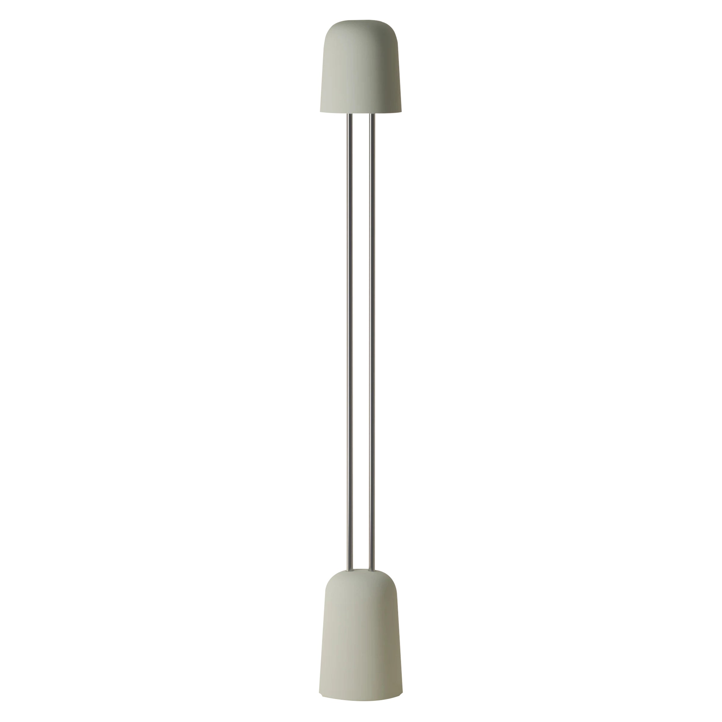 Gio Floor Light: Meadow + Chrome