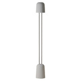 Gio Floor Light: Mist + Chrome
