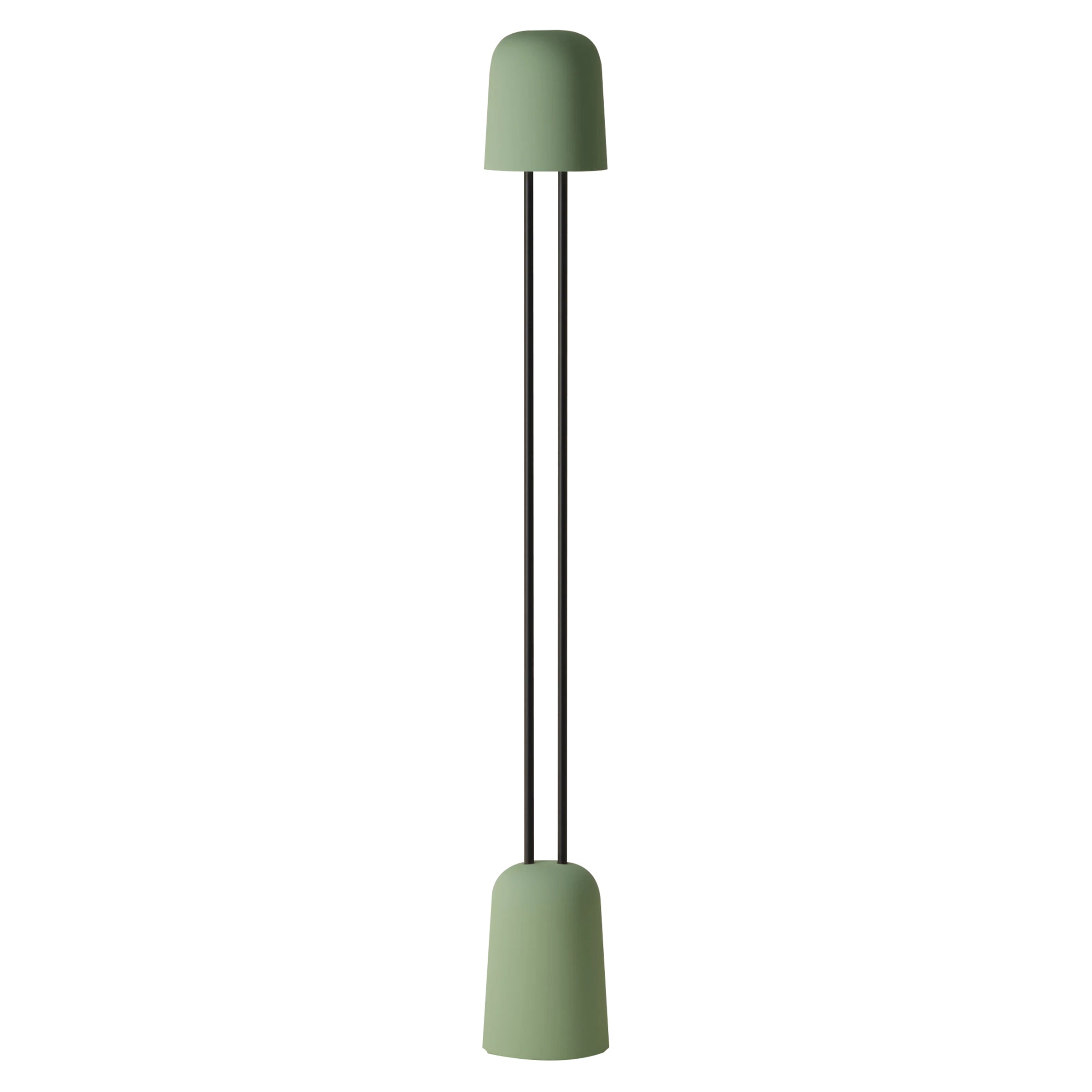Gio Floor Light: Sage + Black