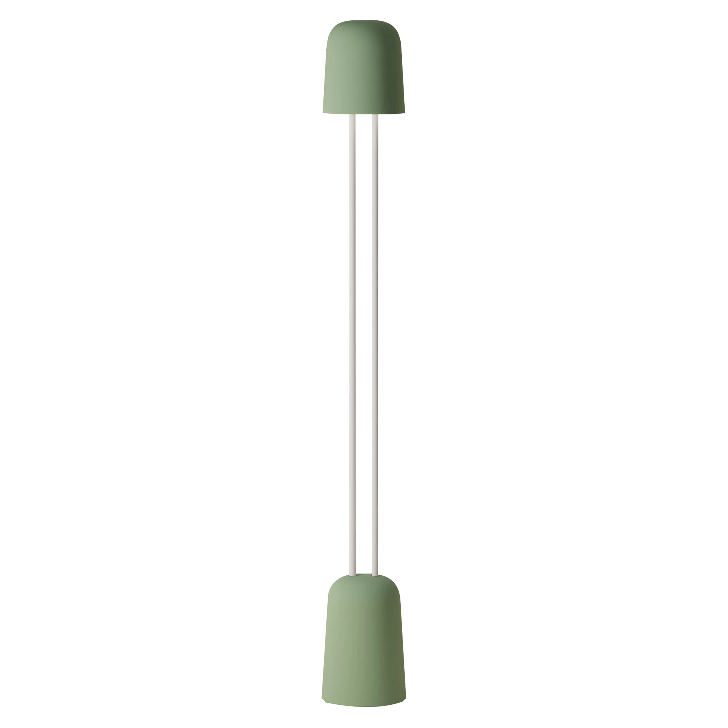 Gio Floor Light: Sage + White