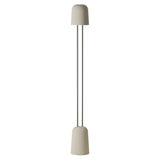 Gio Floor Light: Sand + Chrome