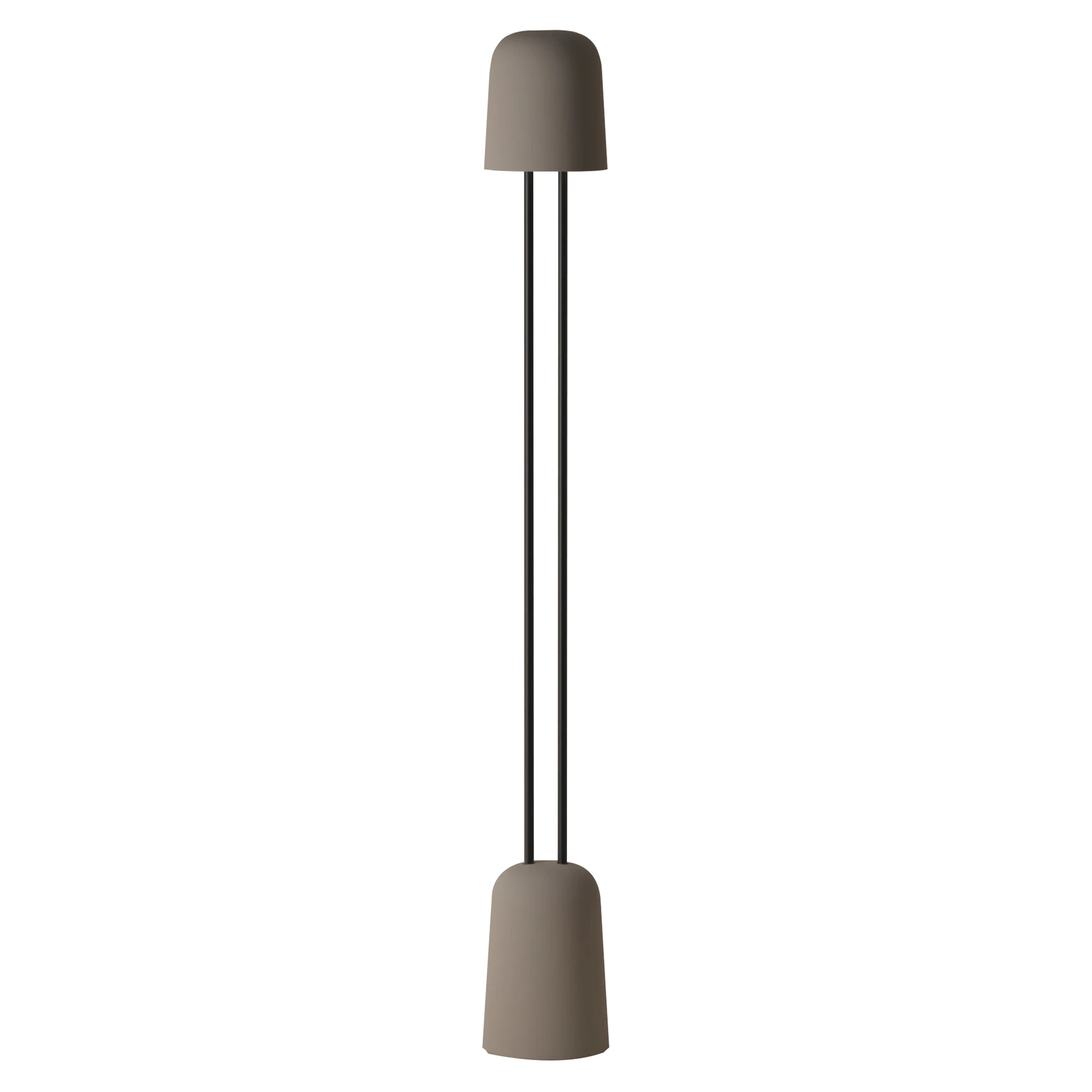 Gio Floor Light: Smoke + Black